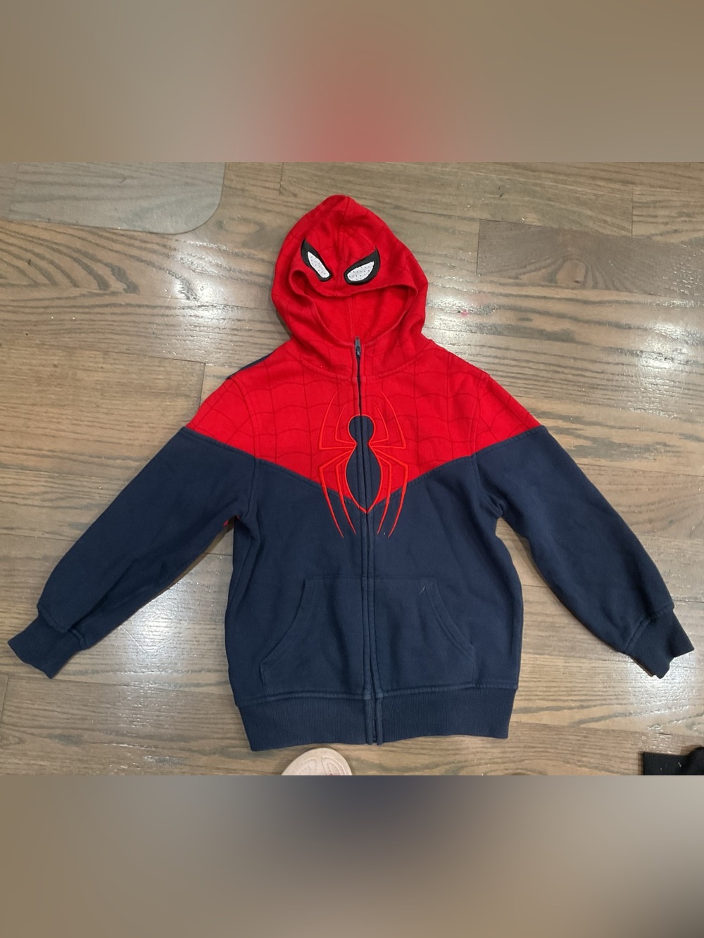 Spider-Man Boys Graphic Hoodie Blue & Red (Size S/M Estimated)